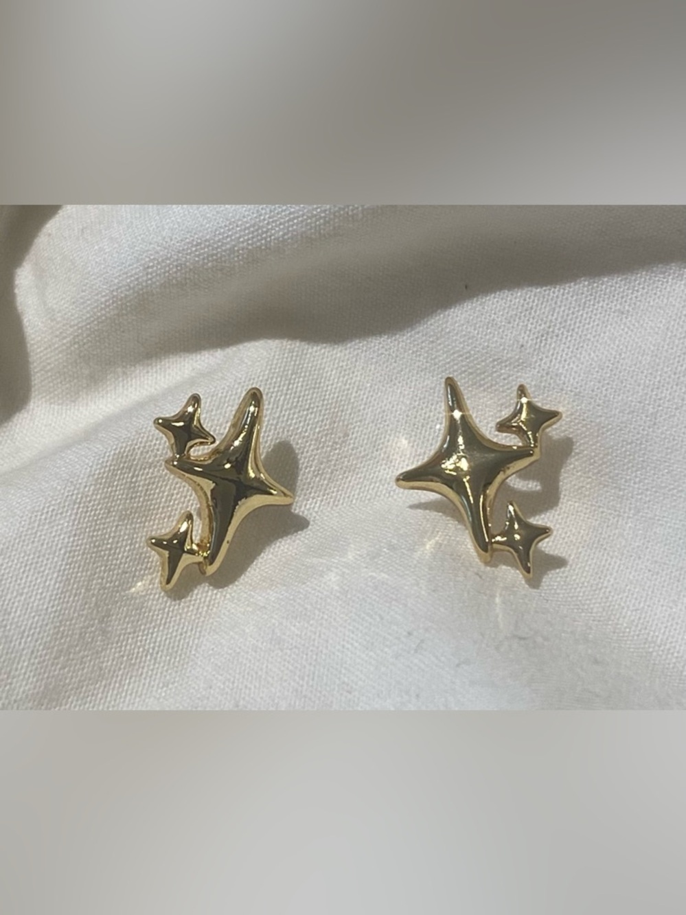 Gold Starburst Celestial Stud Earrings Earrings